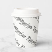 Typograaf voor  notities en query's papieren bekers (Achterkant)