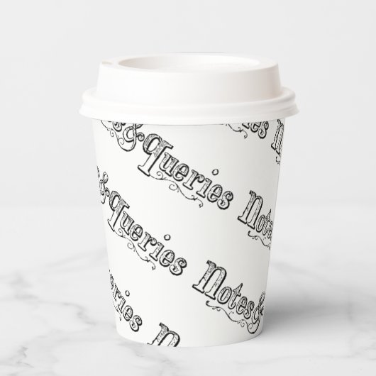 Typograaf voor  notities en query's papieren bekers (Achterkant)