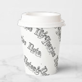 Typograaf voor  notities en query's papieren bekers (Rechts)