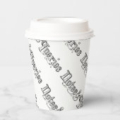 Typograaf voor  notities en query's papieren bekers (Voorkant)