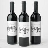 Typograaf voor  notities en query's wijn etiket (Flessen)