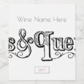 Typograaf voor  notities en query's wijn etiket (Enkel label)