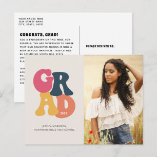  Typografie 1970 Foto Afstuderen Briefkaart