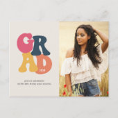  Typografie 1970 Foto Afstuderen Briefkaart (Voorkant)