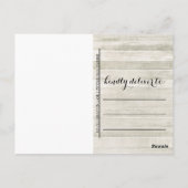 Typografie 2024 Wood Look Afstuderen Dank u Briefkaart (Achterkant)