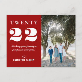 Typografie 22 22-jarige foto briefkaart