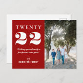 Typografie 22 22-jarige foto briefkaart (Voorkant / Achterkant)