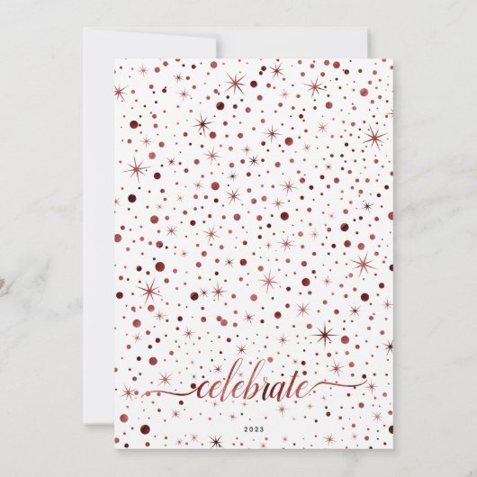 Typografie 2-foto van CELEBRATE Seizoenen Feestdagenkaart (Achterkant)