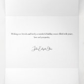 Typografie 2-foto van de groeten van het moderne s drieluik wenskaart (Binnenkant midden)