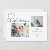 Typografie 2-foto van de groeten van het moderne s feestdagenkaart (Voorkant)