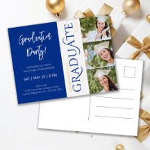 Typografie 3 Foto Navy Graduation Party