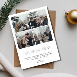 Typografie 3D Oh Wat Leuk Kerstgezin Baby Feestdagenkaart