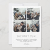 Typografie 3D Oh Wat Leuk Kerstgezin Baby Feestdagenkaart (Voorkant)