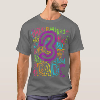 Typografie 3e graad Terug naar de school Leerpijn T-shirt