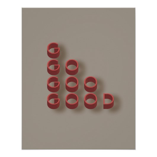 typografie_4_zeer goed glanzend poster (Voorkant)