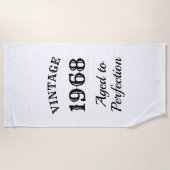  typografie 50th Birthday strand wiwel cadeau Strandlaken (Voorkant)