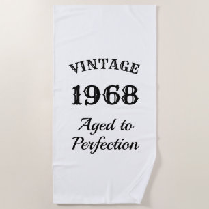 typografie 50th Birthday strand wiwel cadeau Strandlaken