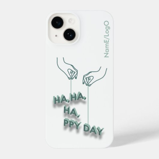 typografie_7_ha,ha,ppy day_2 iPhone case iPhone Hoesje (Achterkant)