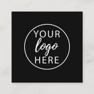 Typografie Aangepast Logo Vierkante Visitekaartje