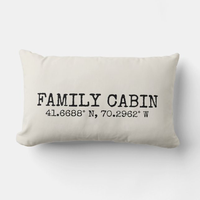  typografie aangepaste coördinaten van wit kussen (Voorkant)