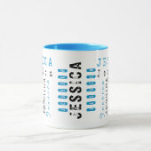 Typografie Aangepaste Herhalende Naam & Monogram Mok (Midden)