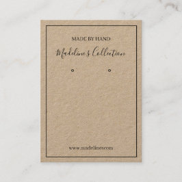 Typografie Aangepaste Sieraden Oorbellen Displayka Visitekaartje