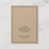 Typografie Aangepaste Sieraden Oorbellen Displayka Visitekaartje (Achterkant)