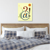 Typografie (Abstracte samenstelling) Canvas Afdruk (Insitu (Slaapkamer))