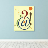 Typografie (Abstracte samenstelling) Canvas Afdruk (Insitu (Houten vloer))