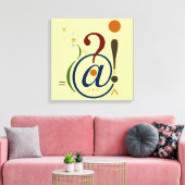 Typografie (Abstracte samenstelling) Canvas Afdruk (Insitu (Woonkamer))