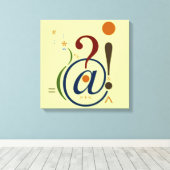 Typografie (Abstracte samenstelling) Canvas Afdruk (Insitu (Houten vloer))