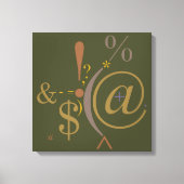 Typografie (Abstracte samenstelling) Canvas Afdruk (Voorkant)