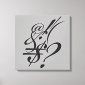 Typografie (Abstracte samenstelling) Canvas Afdruk (Voorkant)