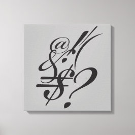 Typografie (Abstracte samenstelling) Canvas Afdruk