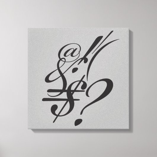 Typografie (Abstracte samenstelling) Canvas Afdruk (Voorkant)