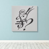 Typografie (Abstracte samenstelling) Canvas Afdruk (Insitu (Houten vloer))