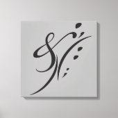 Typografie (Abstracte samenstelling) Canvas Afdruk (Voorkant)