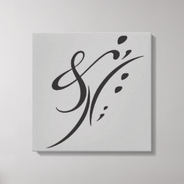 Typografie (Abstracte samenstelling) Canvas Afdruk