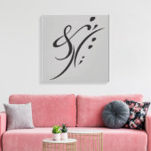 Typografie (Abstracte samenstelling) Canvas Afdruk (Insitu (Woonkamer))