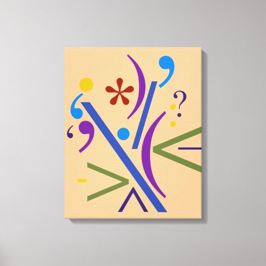 Typografie (Abstracte samenstelling) Canvas Afdruk (Voorkant)