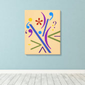 Typografie (Abstracte samenstelling) Canvas Afdruk (Insitu (Houten vloer))