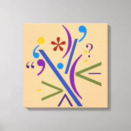 Typografie (Abstracte samenstelling) Canvas Afdruk