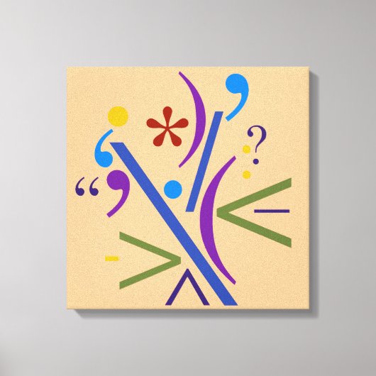 Typografie (Abstracte samenstelling) Canvas Afdruk (Voorkant)