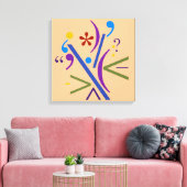 Typografie (Abstracte samenstelling) Canvas Afdruk (Insitu (Woonkamer))