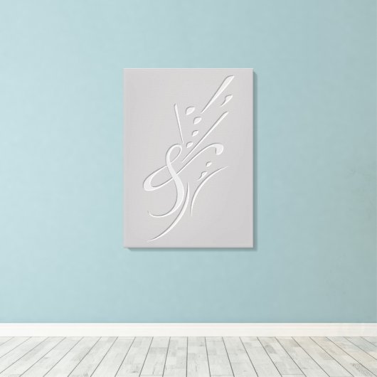 Typografie (Abstracte samenstelling) Canvas Afdruk (Insitu (Houten vloer))