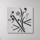Typografie (Abstracte samenstelling) Canvas Afdruk (Voorkant)