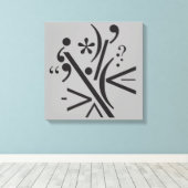 Typografie (Abstracte samenstelling) Canvas Afdruk (Insitu (Houten vloer))