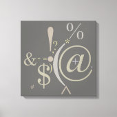 Typografie (Abstracte samenstelling) Canvas Afdruk (Voorkant)