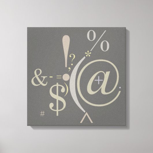 Typografie (Abstracte samenstelling) Canvas Afdruk (Voorkant)