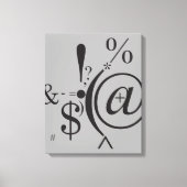 Typografie (Abstracte samenstelling) Canvas Afdruk (Voorkant)